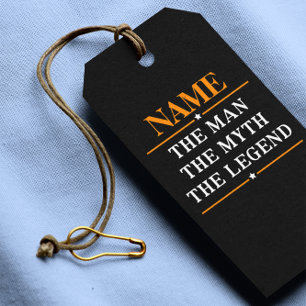Personalised Name The Man The Myth The Legend Gift Tags