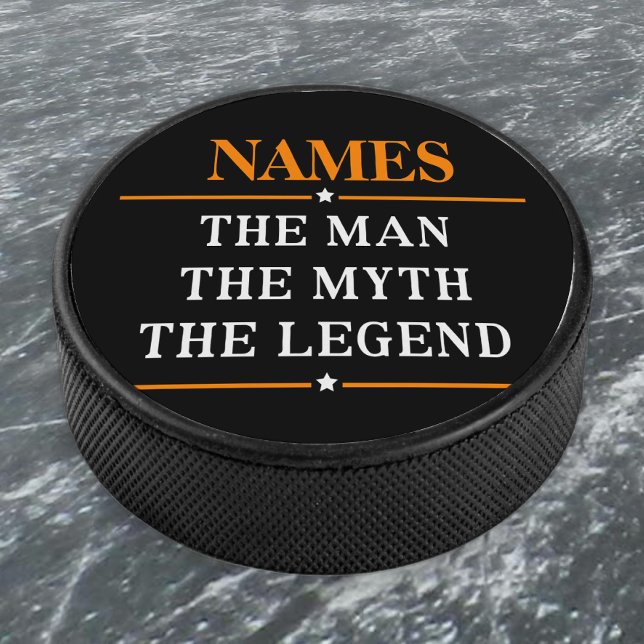 Personalised Name The Man The Myth The Legend Hockey Puck (Creator Uploaded)