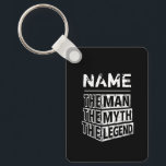 Personalised Name The Man The Myth The Legend Key Ring<br><div class="desc">Personalised your own name,  "the Man the Myth the Legend" typography design,  great custom gift for men,  dad,  grandpa,  husband,  boyfriend on father's day,  birthday,  anniversary,  and any special day.</div>