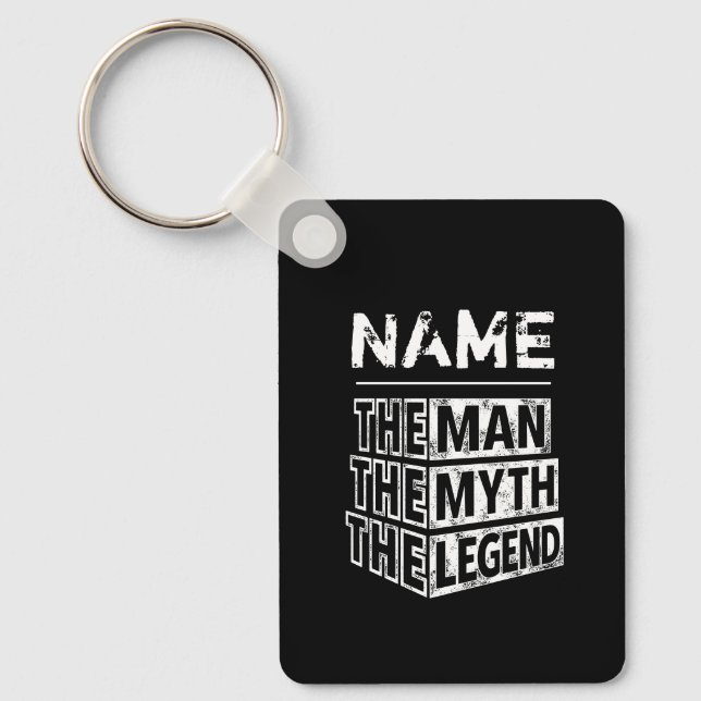 Personalised Name The Man The Myth The Legend Key Ring (Front)