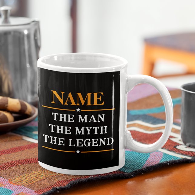 Personalised Name The Man The Myth The Legend Large Coffee Mug (Creator Uploaded)