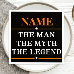 Personalised Name The Man The Myth The Legend Napkin