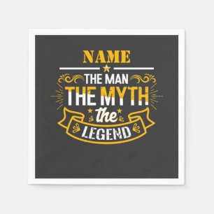 Personalised Name The Man The Myth The Legend Napkin