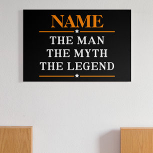 Personalised Name The Man The Myth The Legend Photo Print
