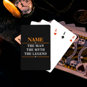 Personalised Name The Man The Myth The Legend Playing Cards