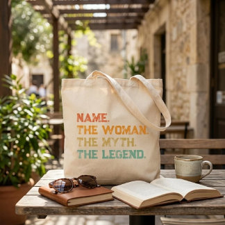 Personalised Name The Woman The Myth The Legend Tote Bag