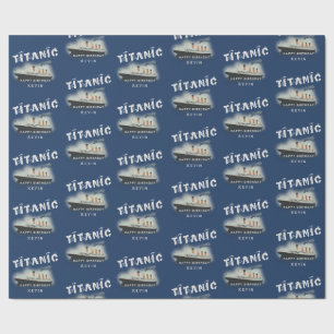 Personalised Name Titanic Wrapping Paper