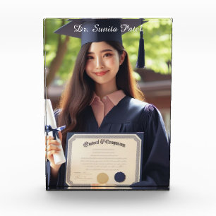 Personalised Name & Title Graduate Photo Plaque