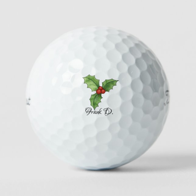Personalised Name Titleist Golf Balls, Christmas Golf Balls (Front)