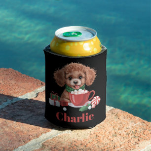 Personalised Name Toy Poodle Dog Lover Christmas Can Cooler