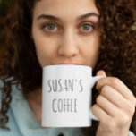 Personalised name Trendy Skinny Font Coffee Mug<br><div class="desc">This design may be personalised by choosing the Edit Design option. You may also transfer onto other items. Contact me at colorflowcreations@gmail.com or use the chat option at the top of the page if you wish to have this design on another product or need assistance with this design. See more...</div>