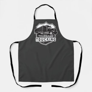 Personalised NAME Trucking Big Rig Semi Trucker   Apron