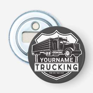 Personalised NAME Trucking Big Rig Semi Trucker  Bottle Opener