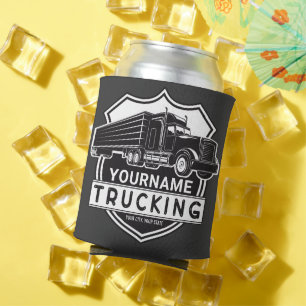 Personalised NAME Trucking Big Rig Semi Trucker   Can Cooler