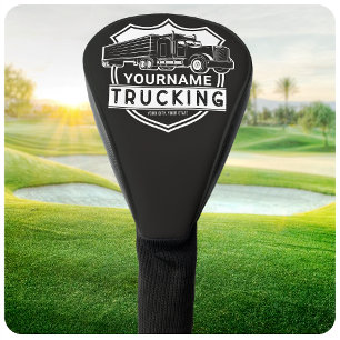 Personalised NAME Trucking Big Rig Semi Trucker   Golf Head Cover