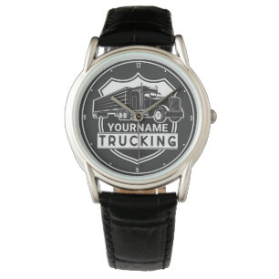 Personalised NAME Trucking Big Rig Semi Trucker Watch