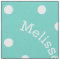 Personalised Name Turquoise Teal Blue Polka Dot