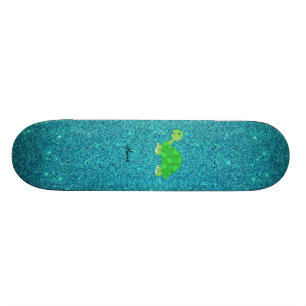 Personalised name turtle skateboard