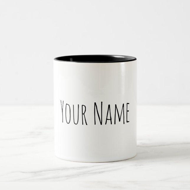 Personalised Name Two-Tone Coffee Mug (Center)