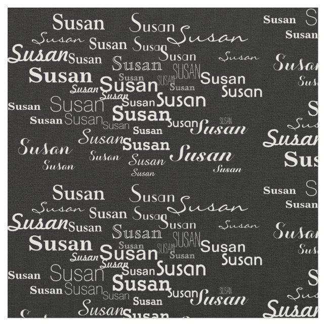 personalised name txt pattern generator fabric (Close Up)