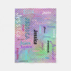 Personalised Name Typography Bright Mermaid Scales