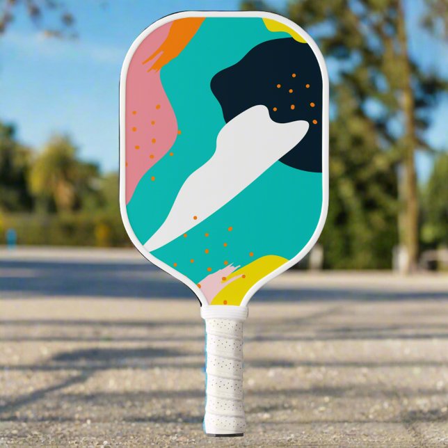 Personalised Name Unique Colourful Abstract  Pickleball Paddle (Creator Uploaded)