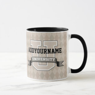 Personalised Name University Cool Funny Family Mug