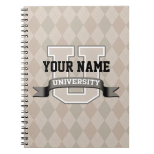 Personalised Name University Cool Funny Family Notebook