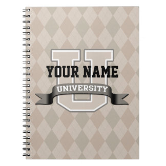 Personalised Name University Cool Funny Family Notebook