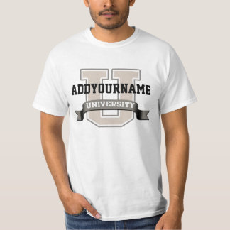 Personalised Name University Cool Funny Family T-Shirt