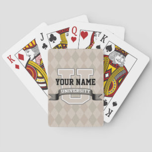 Personalised Name University Playing Cards