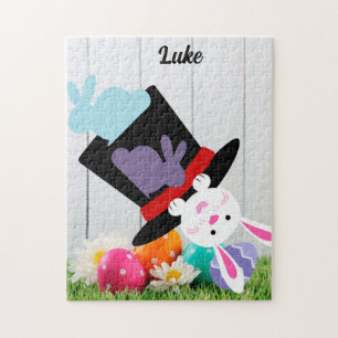 Personalised name upside down rabbit puzzle