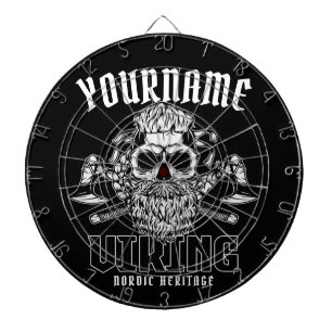 Personalised NAME Viking Nordic Warrior Heritage Dartboard