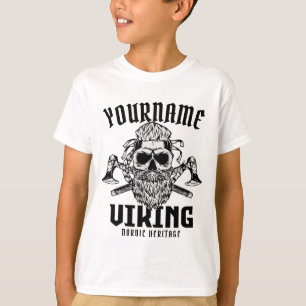 Personalised NAME Viking Nordic Warrior Heritage  T-Shirt