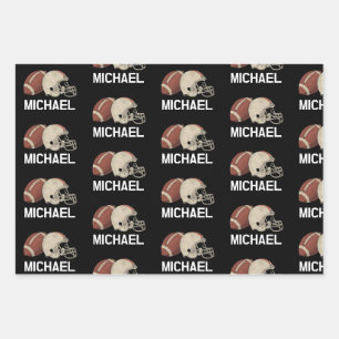 Personalised Name Vintage American Football Game   Wrapping Paper Sheet
