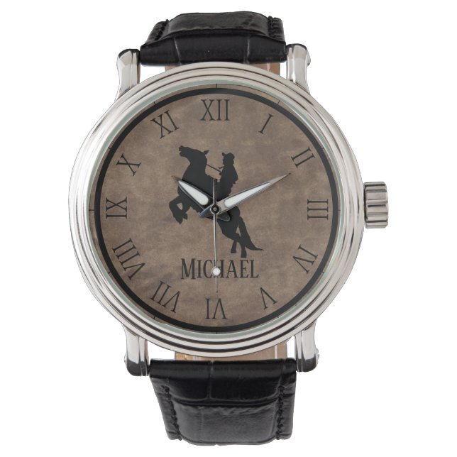 Personalised Name Vintage  Horse  Watch (Front)