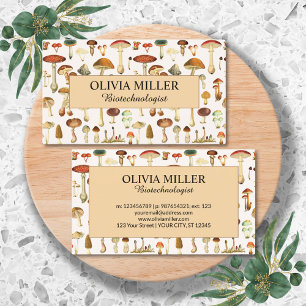 Personalised Name Vintage Mushroom Business Card