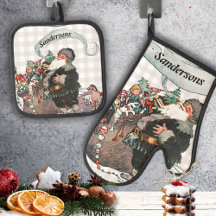 Personalised Name Vintage Santa St. Nick Xmas 