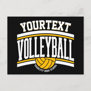 Personalised NAME Volleyball Player School Postcard