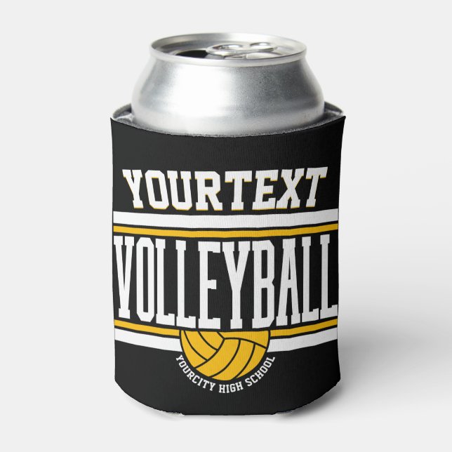 Personalised NAME Volleyball Player School Team  Can Cooler (Can Front)