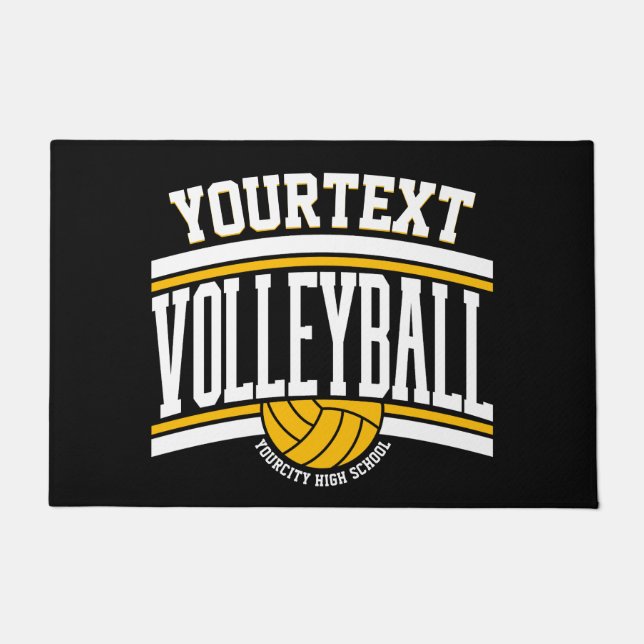 Personalised NAME Volleyball Player School Team  Doormat (Front)