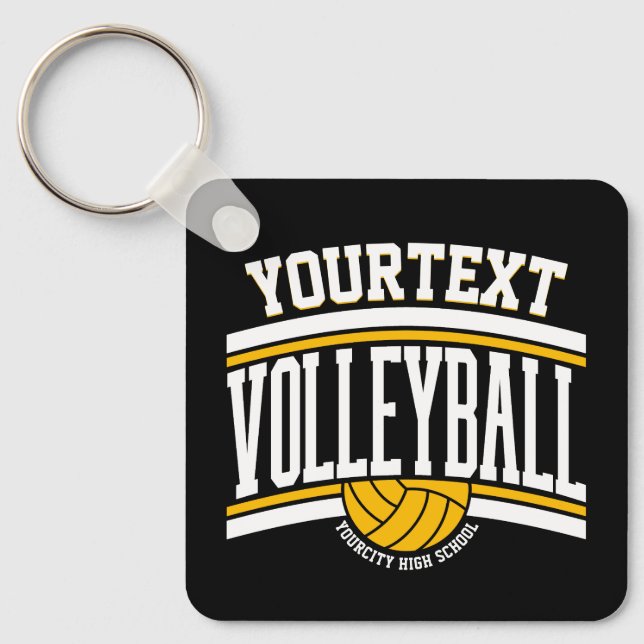 Personalised NAME Volleyball Player School Team  Key Ring (Front)