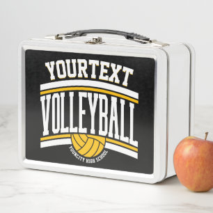 Personalised NAME Volleyball Player School Team  Metal Lunch Box