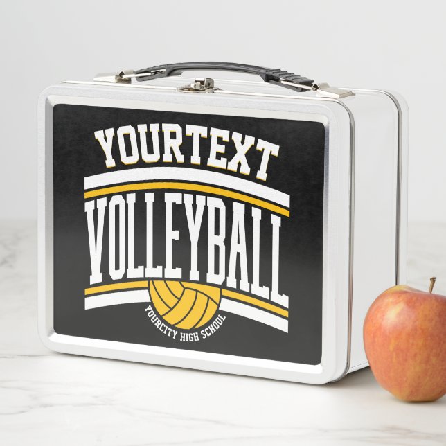 Personalised NAME Volleyball Player School Team  Metal Lunch Box (In Situ)