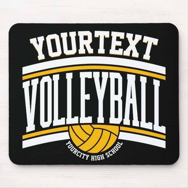 Personalised NAME Volleyball Player School Team  Mouse Mat (Front)