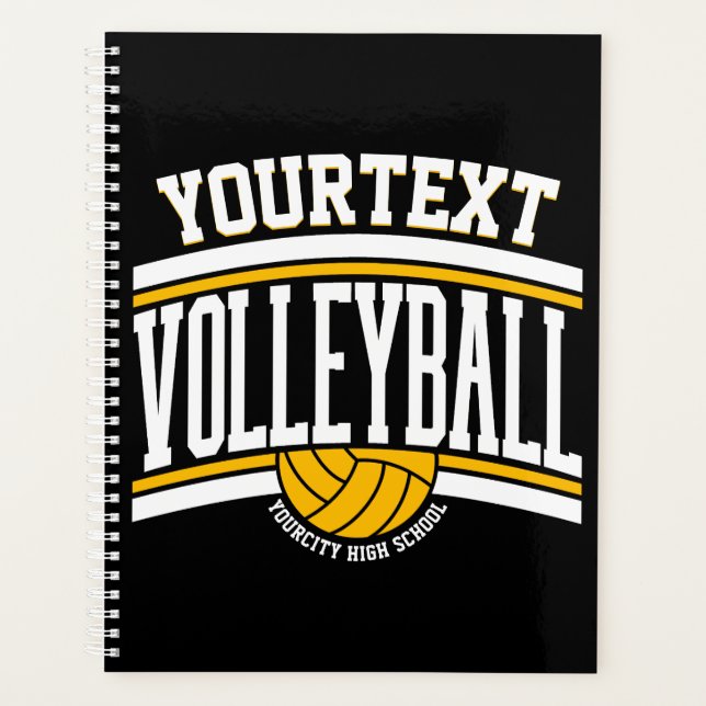 Personalised NAME Volleyball Player School Team  Planner (Front)