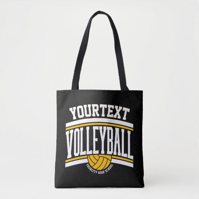 Personalised NAME Volleyball Player School Team  Tote Bag (Front)