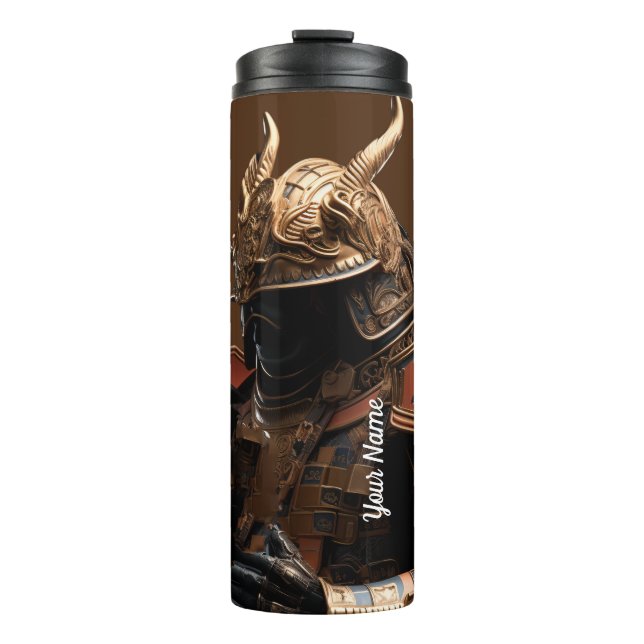 Personalised Name Warrior Armour Thermal Tumbler (Front)