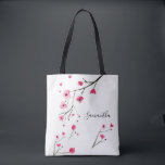 Personalised Name watercolor Cherry Blossom  Tote Bag<br><div class="desc">Celebrate friendship in style with this Personalised Cherry Blossom Watercolor Tote Bag. Perfect for bridesmaids, best friends, or class reunions, this elegant floral tote features a my cherry blossom watercolor design and can be customised with a name. A beautiful and practical keepsake, this lightweight yet durable bag is ideal for...</div>