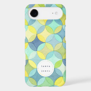 Personalised Name Watercolor Circles Pattern